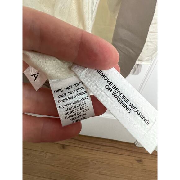 NEW Ann Taylor Loft Women's 6 Floral Cotton Midi Dress White Gray Babydoll Tank - Picture 15 of 16